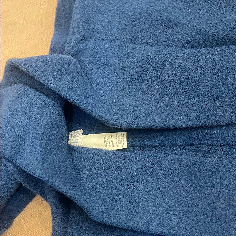 Free People -All I Need Cozy Hooded Duster in Pink , mustard Tan & Cobalt blue ! - Picture 6 of 6